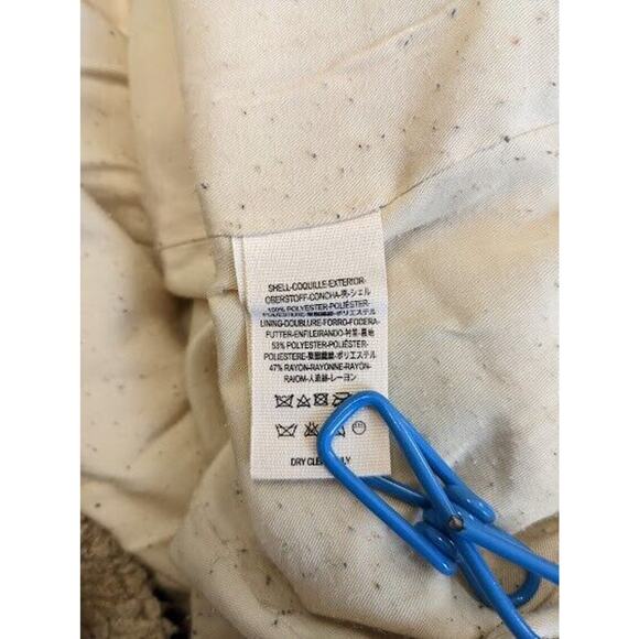 Free People Size XS Double Breasted Teddy Coat Tan Wide Collar Winter Jacket - Picture 12 of 12